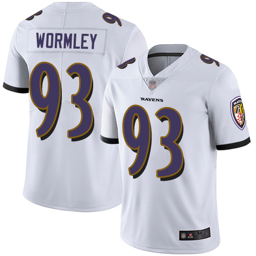Baltimore Ravens Limited White Men Chris Wormley Road Jersey NFL Football #93 Vapor Untouchable